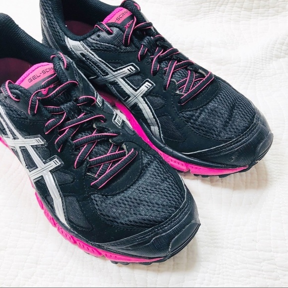 🔥 Asics black and pink Gel Scram running shoes sz7 - Picture 4 of 9